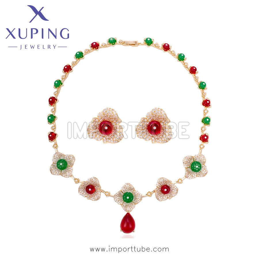 xuping fashion elegant luxury 18K gold color set （10-set）