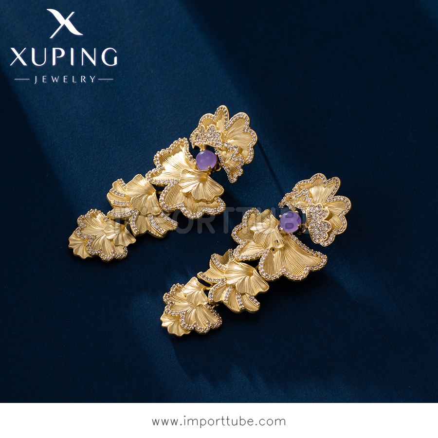 Xuping Fashion Zarif Lüks 14K Altın Rengi Seti