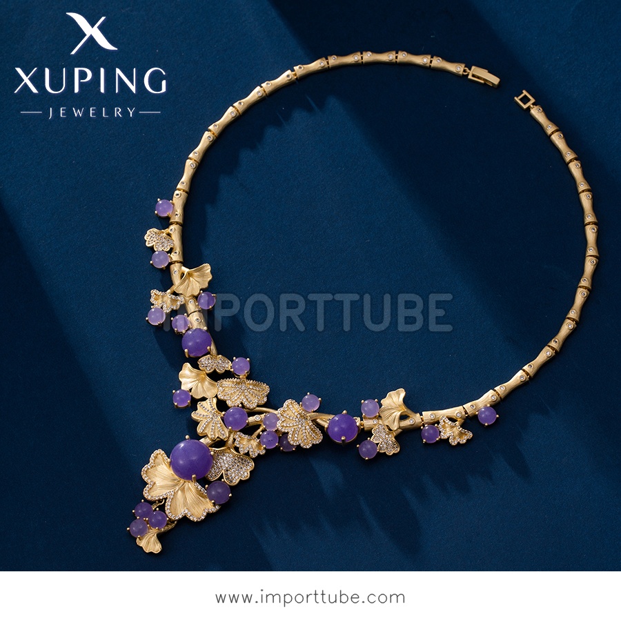 Xuping Fashion Zarif Lüks 14K Altın Rengi Seti
