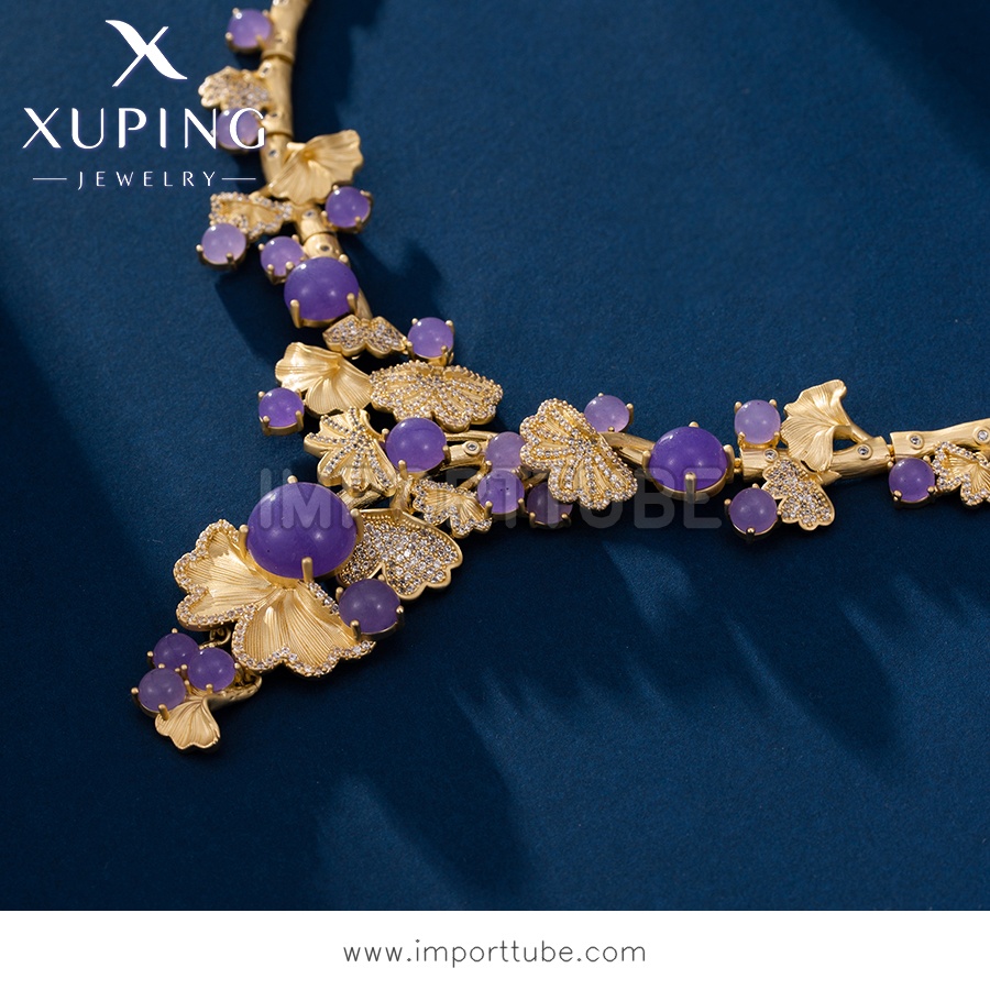 Xuping Fashion Zarif Lüks 14K Altın Rengi Seti