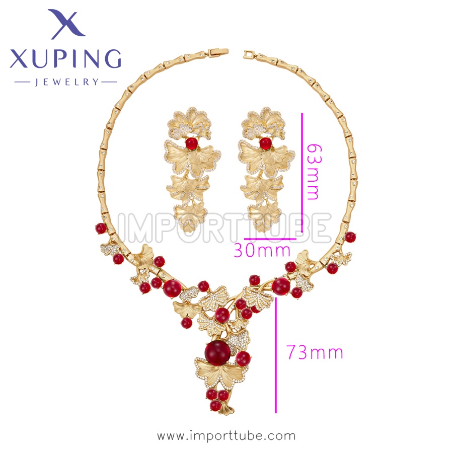 xuping fashion elegant luxury 14K gold color set （14-set）