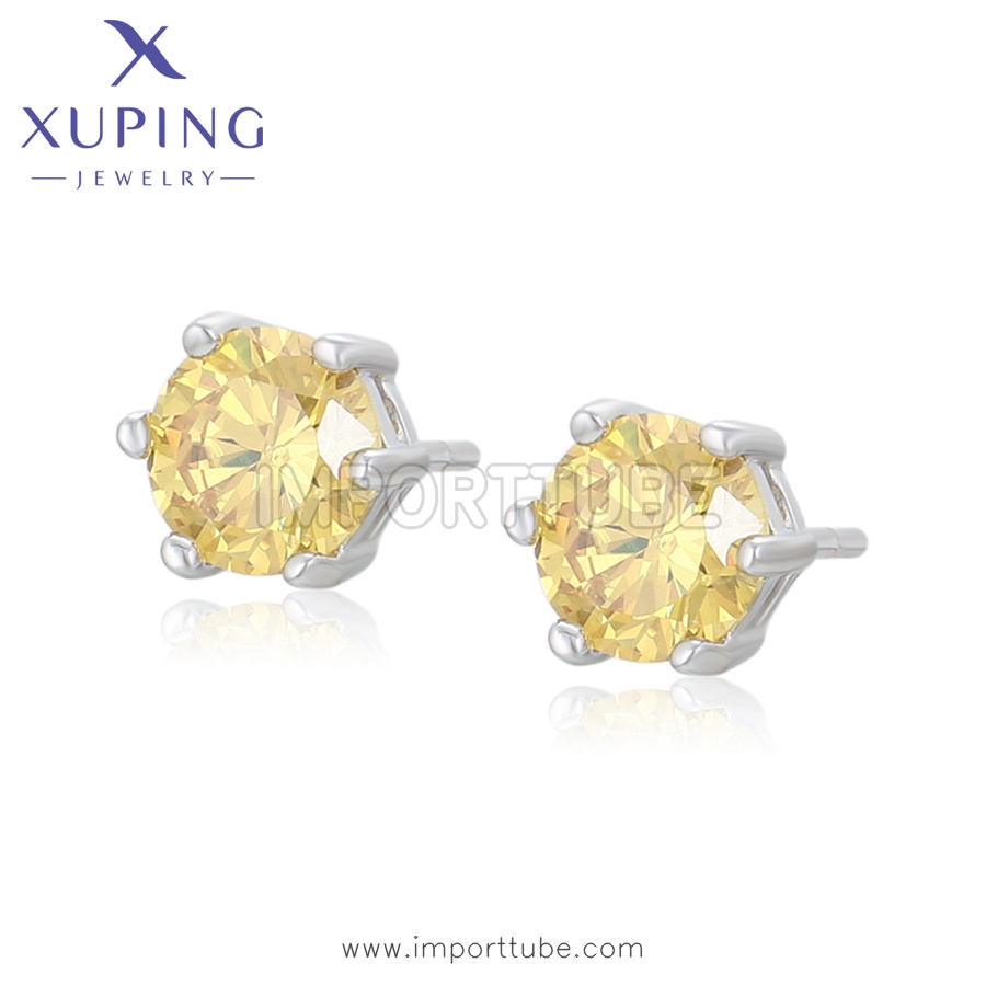 xuping fashion platinum plated 7mm earring （14E23111409-A3）