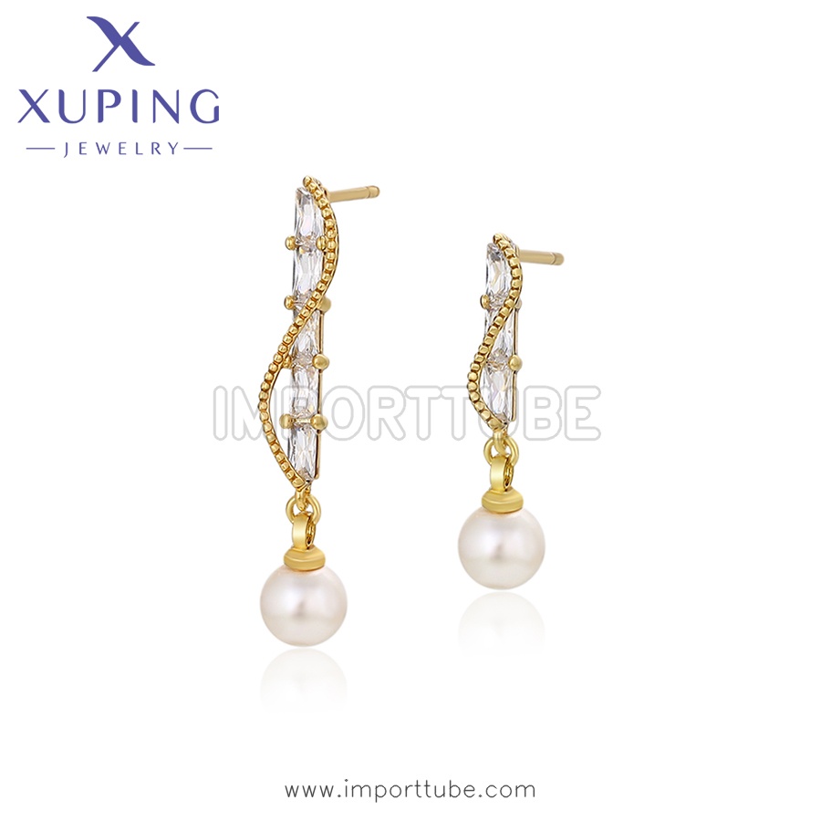 xuping fashion simple 14K gold color earring (S00072639)