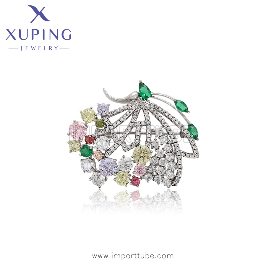 xuping fashion elegant platinum plated brooches （S00102578）