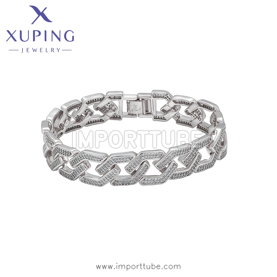 xuping fashion platinum plated bracelet （X000782587）