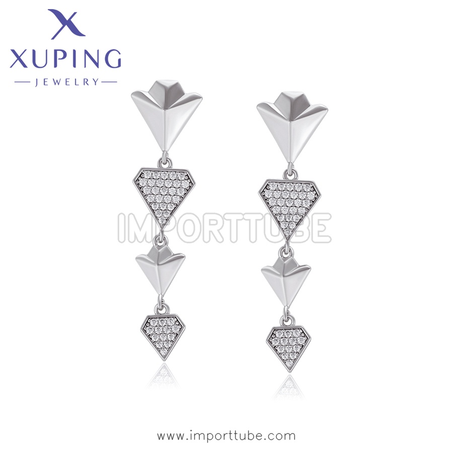 xuping fashion simple platinum plated earring （X000926517）